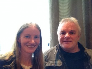 With crime writer Desmond J Doherty.